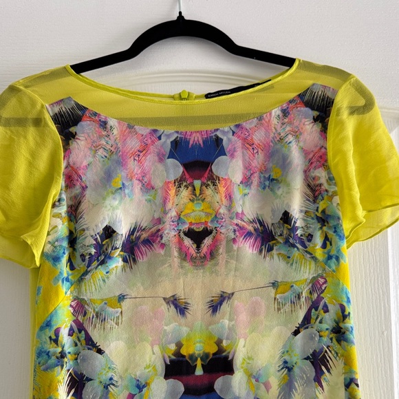 Karen Millen Yellow Multicolor High Low Dress - Picture 3 of 5